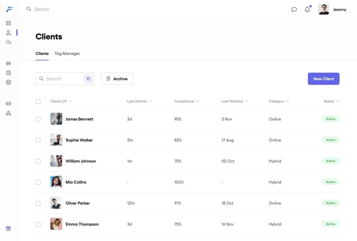 Client List Dashboard