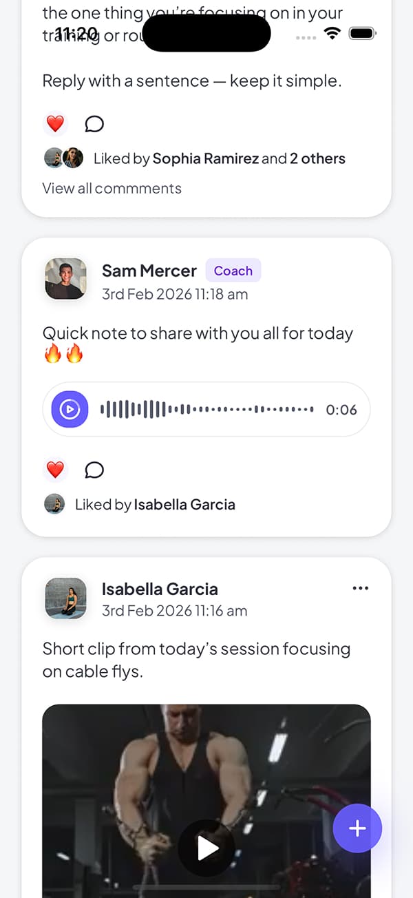 Voice note thread view