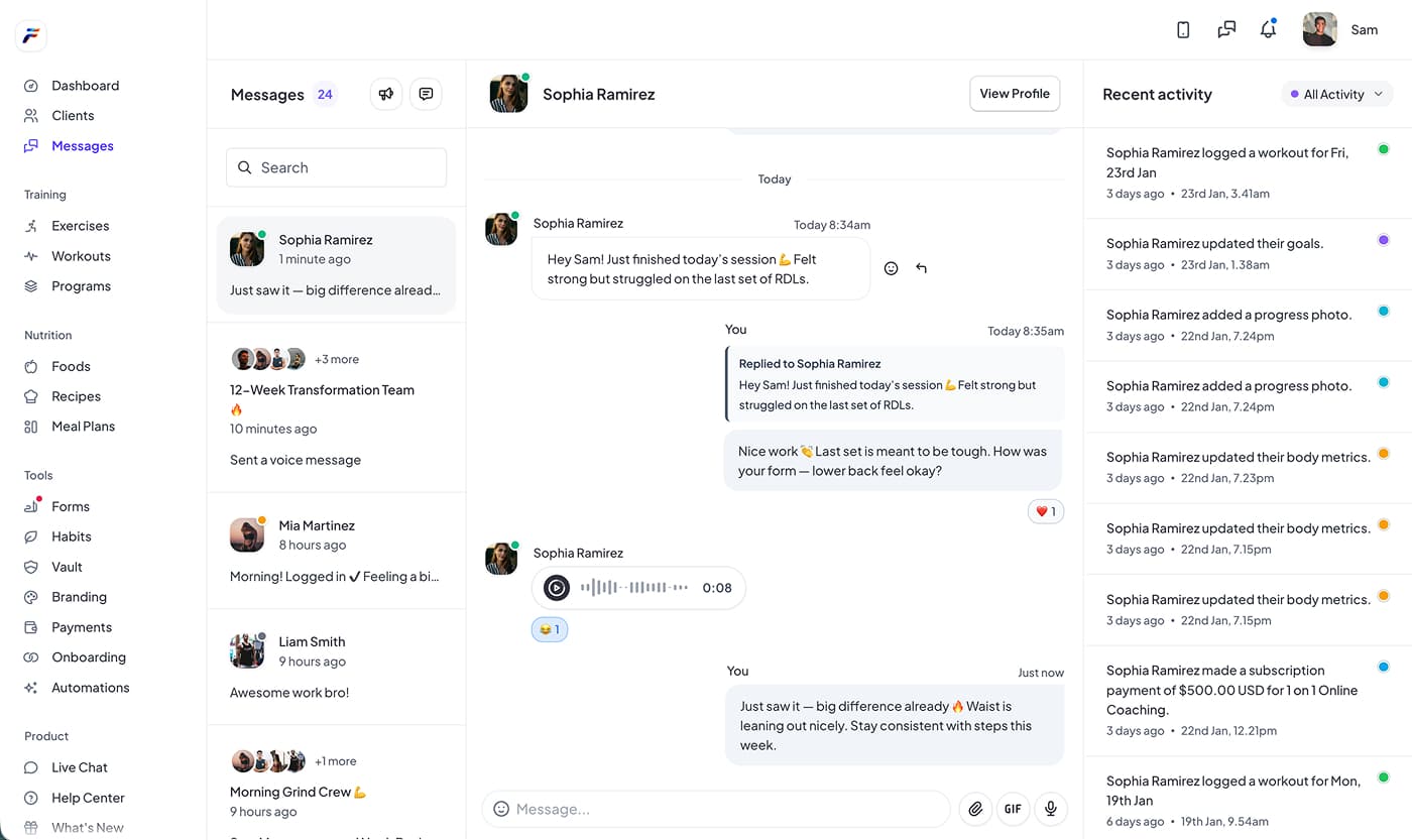Messaging interface
