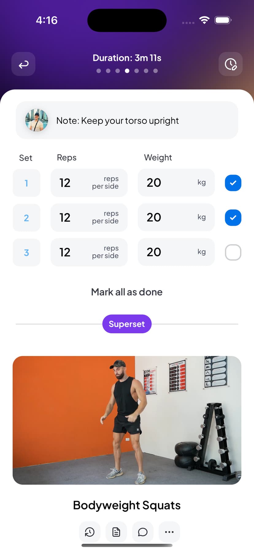 Client accessing assigned workout program from onboarding flow