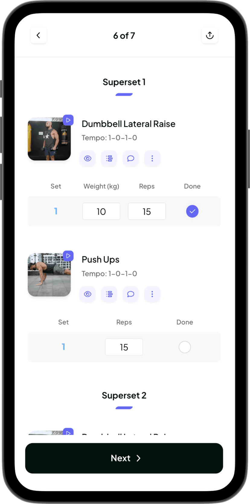 Workout builder result logger