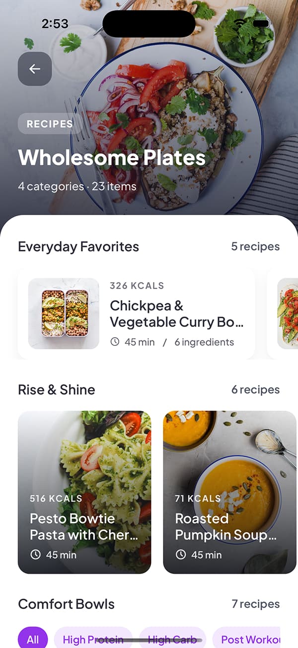 Client recipe collection