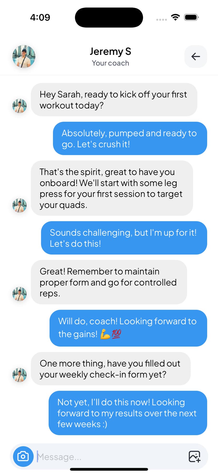 Seamless client-coach communication features