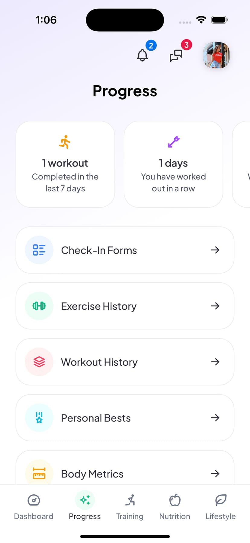 Easy client progress tracking