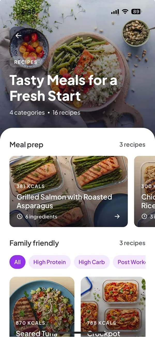 Client recipe book