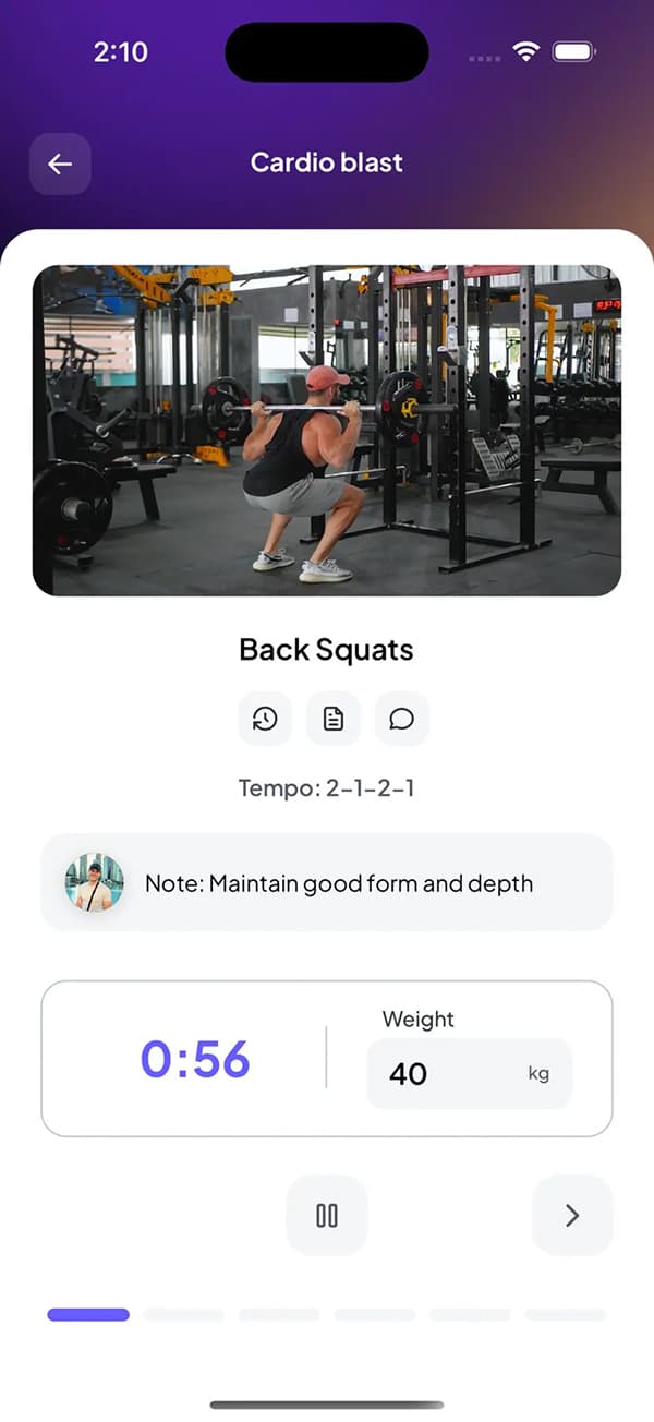 Interval training timer